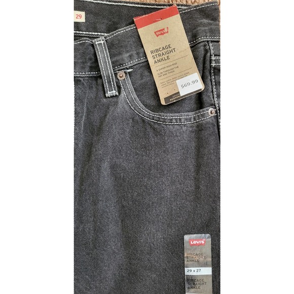 Levi's Ribcage Straight Ankle Jeans- Women's Size 29 x 27 - Picture 3 of 5